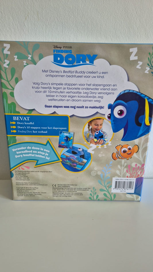 Finding Dory Bedtijd Buddy – Voorleesboek & Dory Knuffel – Slaapritueel voor Kinderen – 3+ Jaar