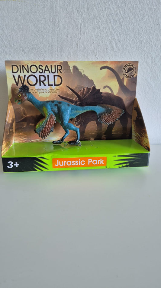 Dinosaurussen Speelfiguur – Jurassic World - Dino met blauwe veren