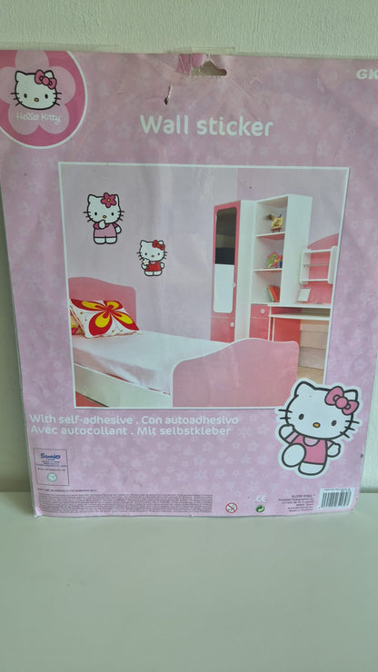 Hello Kitty Muursticker – Grote Wandsticker Meisjeskamer – Sanrio Kinderkamer Decoratie