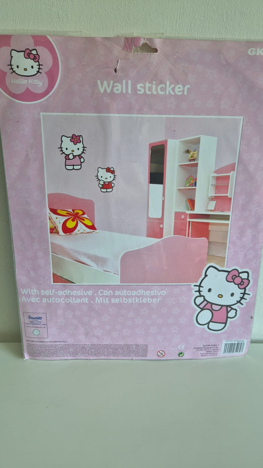 Hello Kitty Muursticker – Grote Wandsticker Meisjeskamer – Sanrio Kinderkamer Decoratie